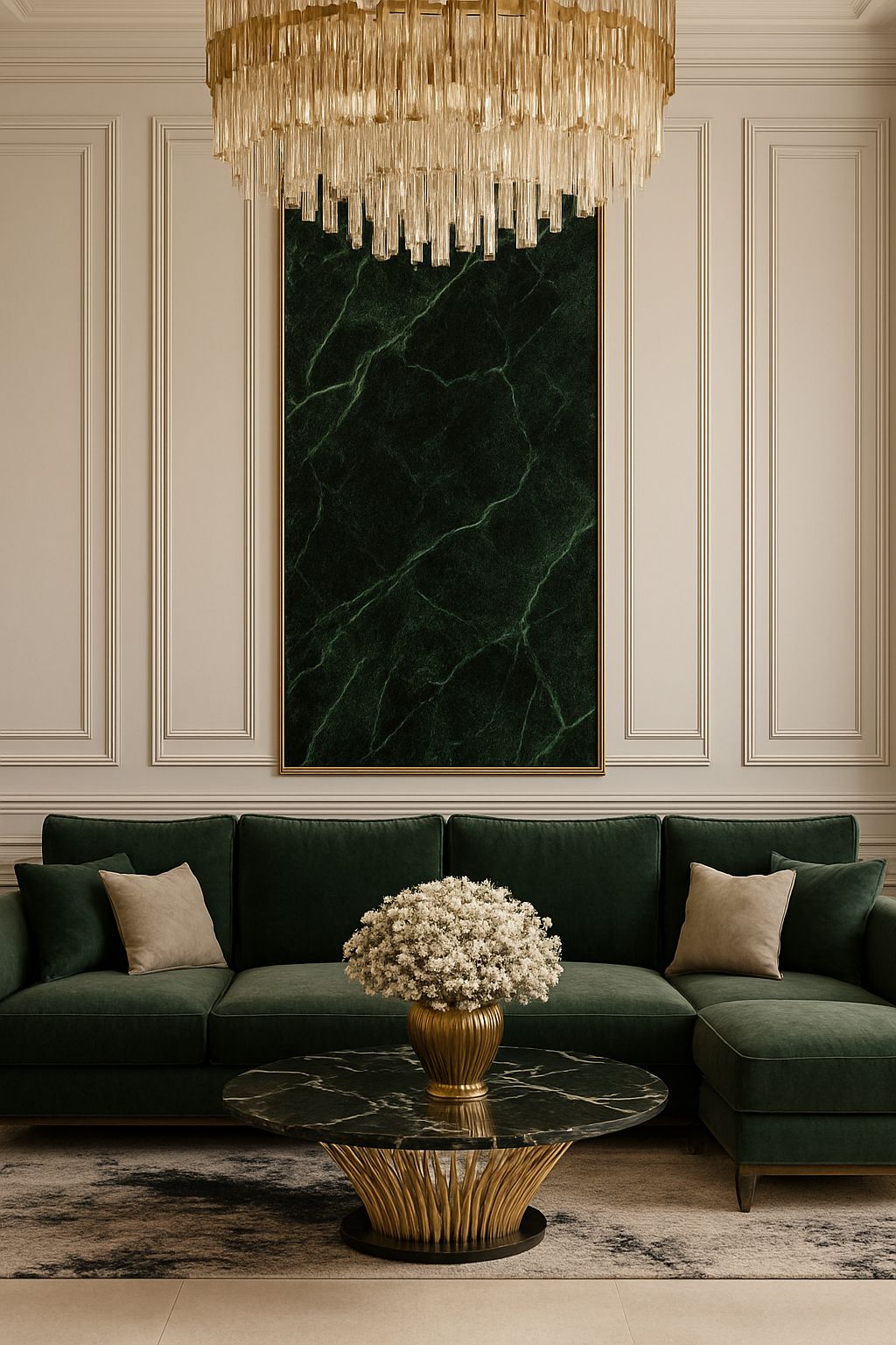 طراحی فضای نشیمن به سبک نِوکلاسیک